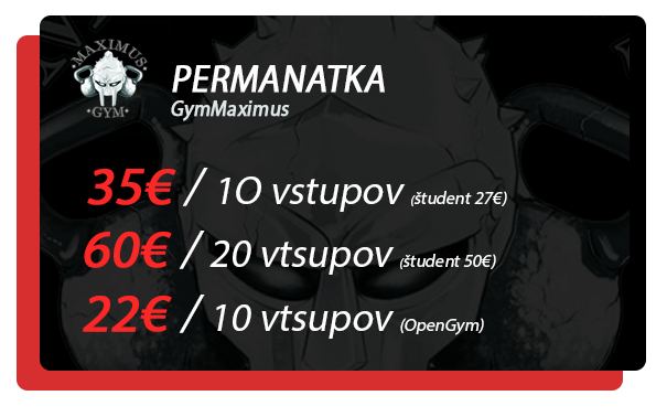 PermanentkaCennik_GymMaximus_FitnessDolnyKubin_gymmaximus